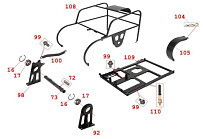Кузовные элементы мотобкусировщика IRBIS МУХТАР-15 (2018 г.) (с реверсом) (часть 2)