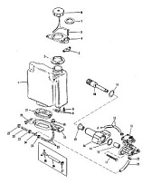 Компоненты закачки масла 2-Х ТАКТНОГО ПЛМ MERCURY 75 Серийный номер от 0B240451 до 0C221999