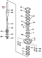 Вал с подшипниковым узлом водомета SEA-PRO WT40P