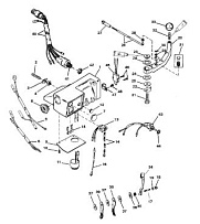 Ручки руля комплект (Часть 2) 2-Х ТАКТНОГО ПЛМ MERCURY 50EO Серийный номер от 9885345 до 9973099
